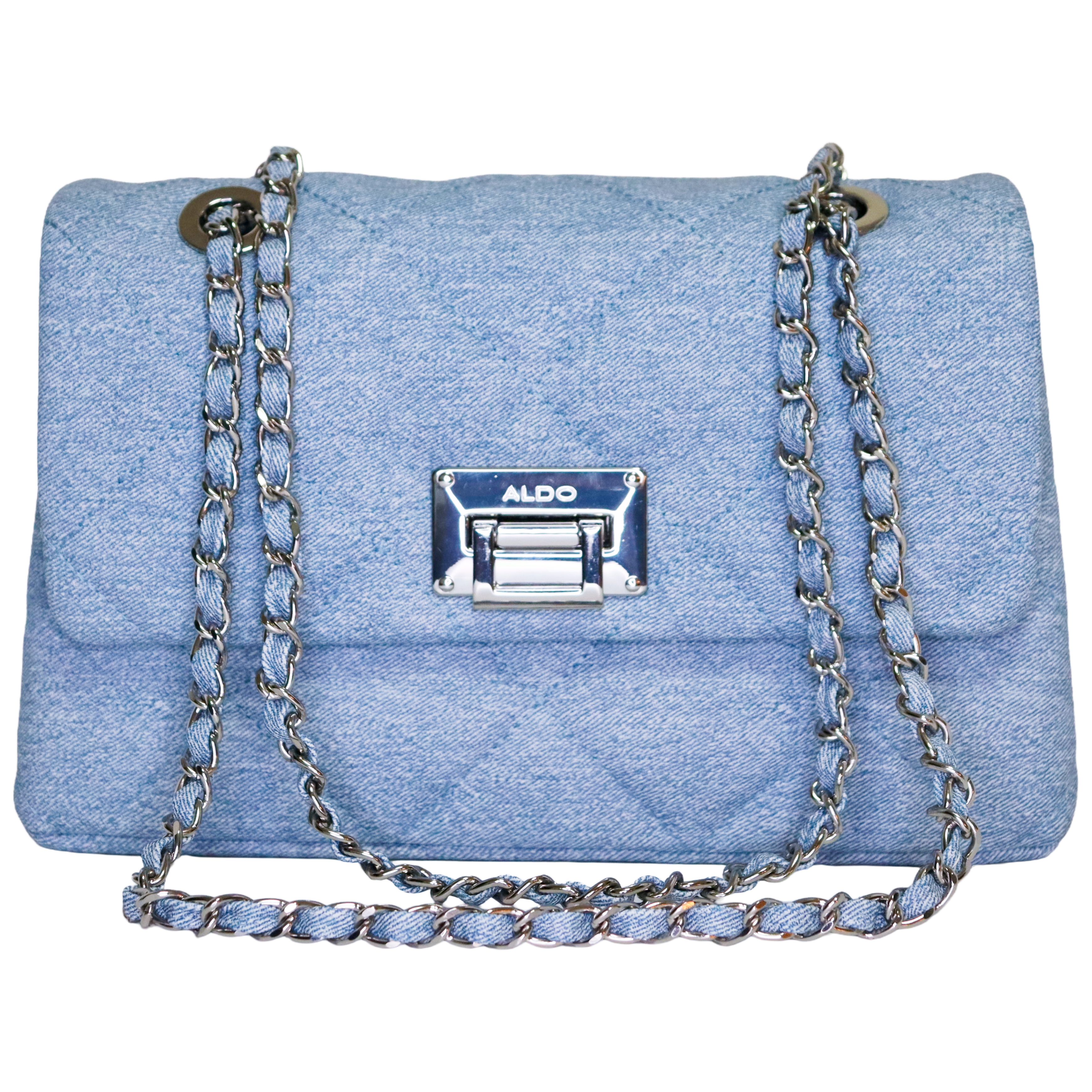 ALDO — Denim Quilted Shoulder Bag