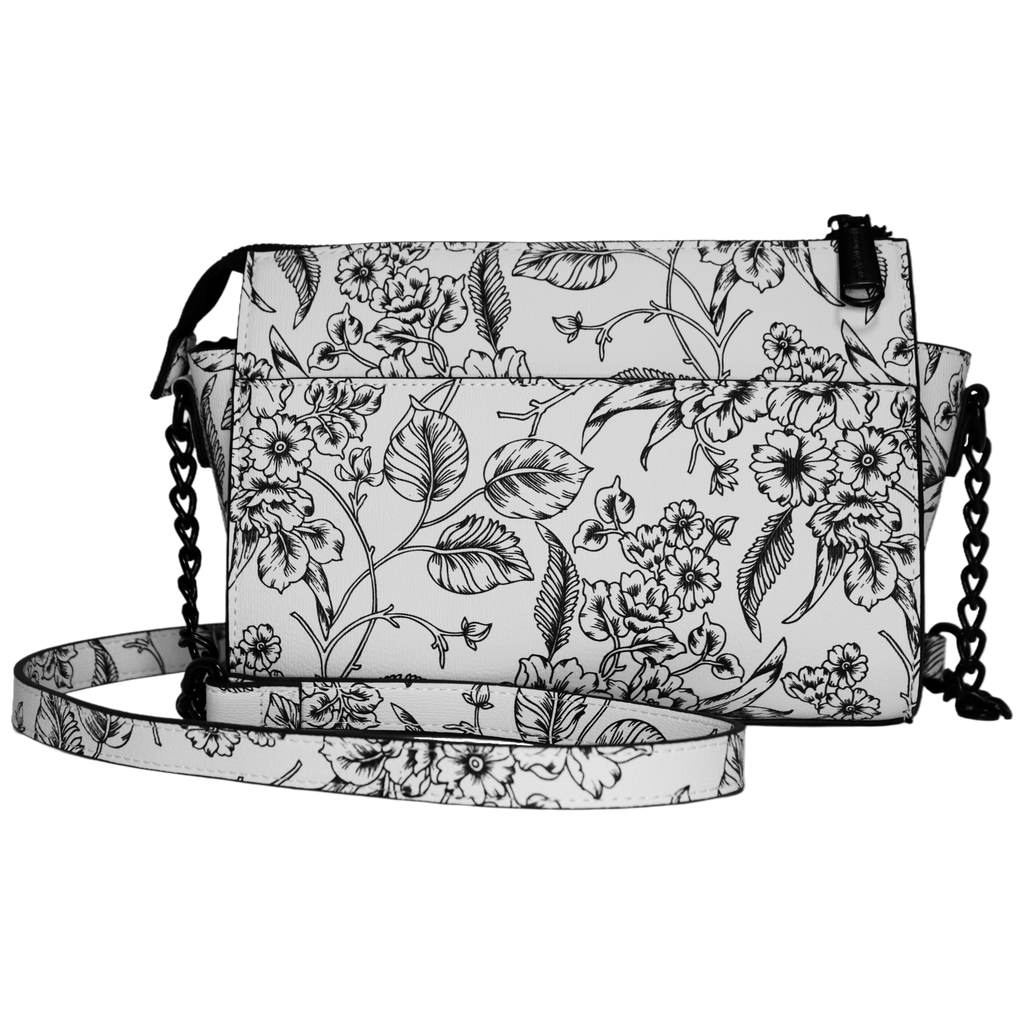 Steve Madden — Black and White Floral CrossBody