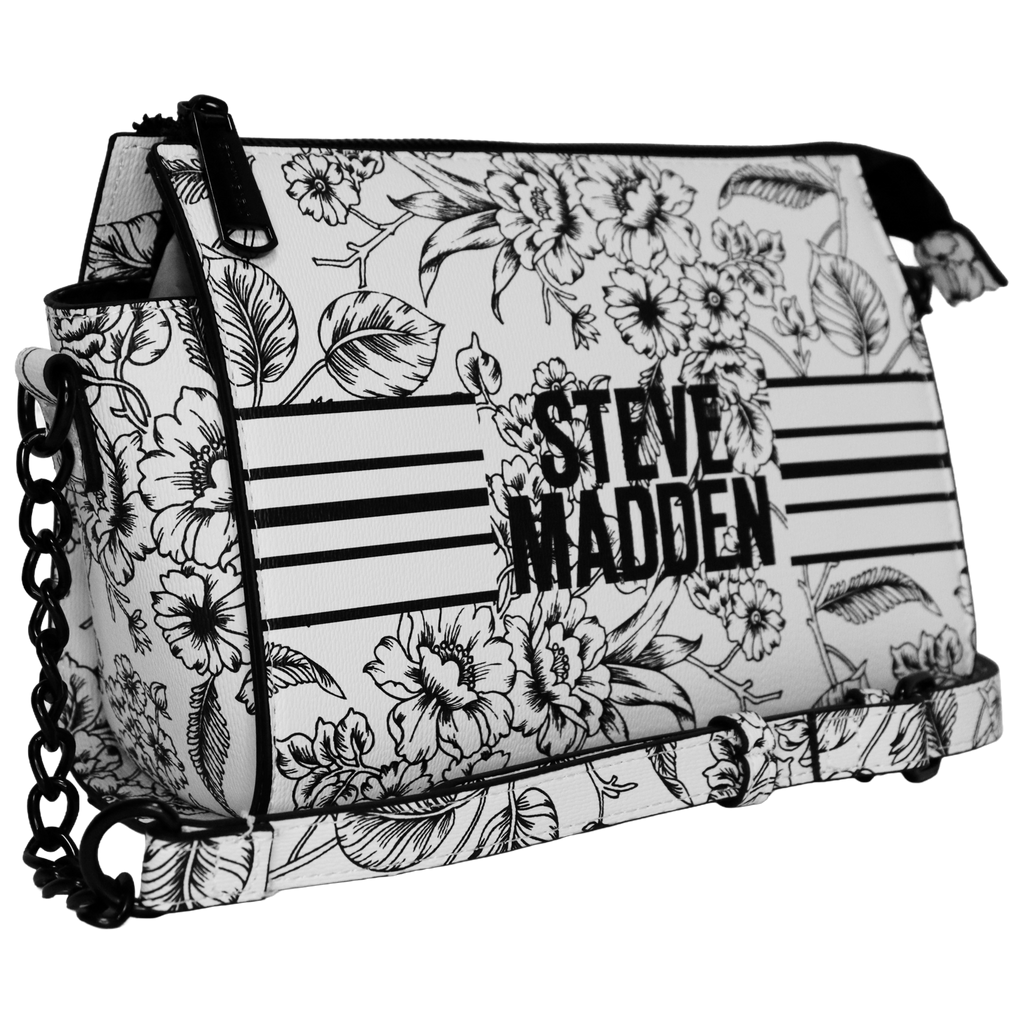 Steve Madden — Black and White Floral CrossBody