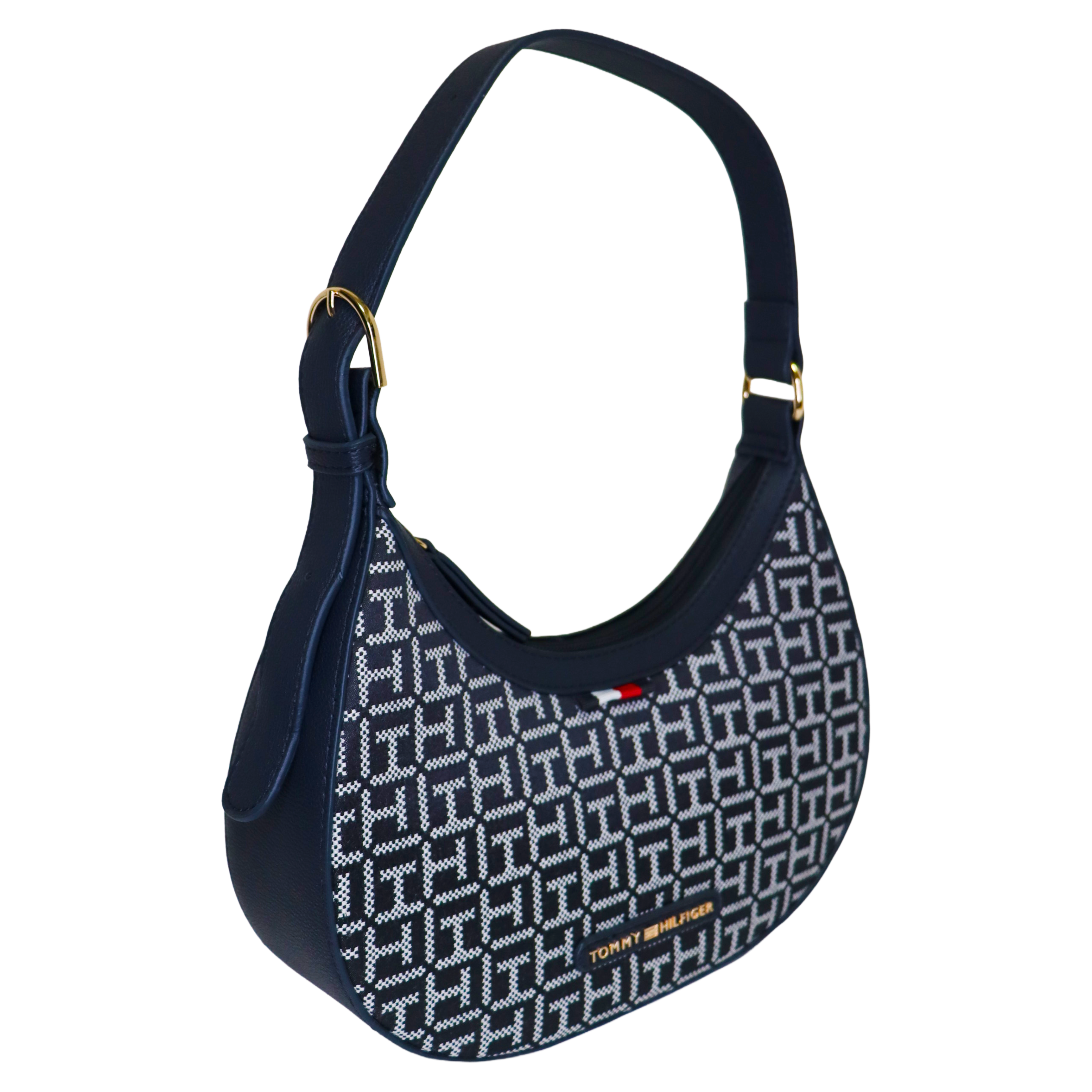 Tommy Hilfiger — TH Monogram Buckle Shoulder Bag