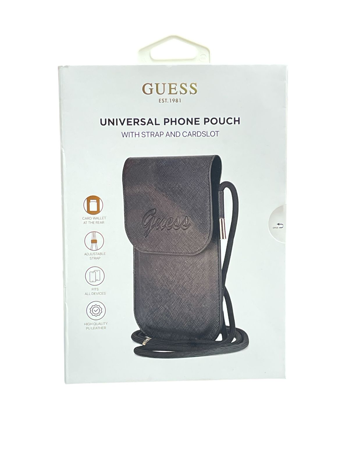 GUESS - Bolso para Celular con Correa Ajustable y Ranura para Tarjetas